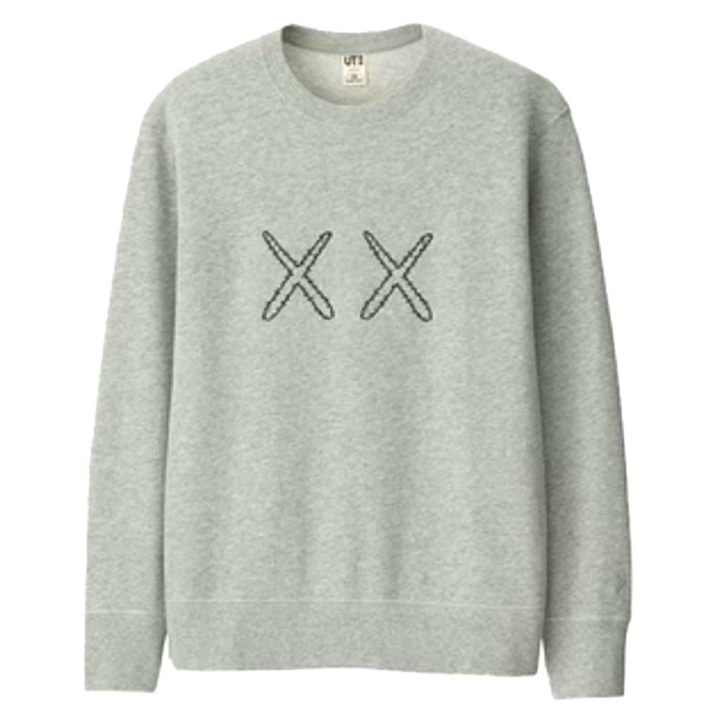 ** Uniqlo x KAWS Grey XX Sesame Street Crew Neck Sweatshirt Size 7-8
